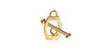 Saki Bronze Flat End Oval Toggle Clasp 15x9mm, 17mm