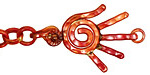 Patricia Healey Copper Hand Chain Link 145x24mm
