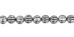Pewter Corrugated Round 6mm