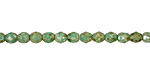 Czech Fire Polished Glass Turquoise Picasso Round 4mm
