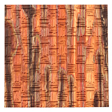 Lillypilly Enchantment Thatch Embossed Patina Copper Sheet 3"x3", 36 gauge