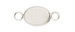Silver (plated) Oval Bezel Link 19x15mm