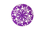 Lillypilly Purple Kaleidoscope Anodized Aluminum Disc 25mm, 24 gauge