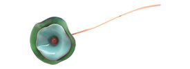 C-Koop Enameled Metal Seafoam/Hunter Large Flower Headpin 24mm