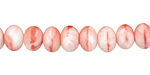 Czech Glass Cherry Blossom Fire Polished Rondelle 6x9mm