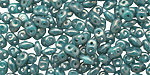 Opaque Turquoise Moon Dust SuperDuo 2x5mm Seed Bead