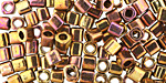 TOHO Galvanized Gypsy Gold Cube 4mm Seed Bead