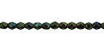 Czech Fire Polished Glass Iris Green Round 4mm