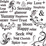 Nunn Design Decorative Words Transfer Sheet