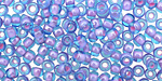 TOHO Aqua (with Bubble Gum Pink Lining) Round 6/0 Seed Bead