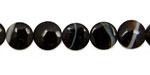 Black Sardonyx Puff Coin 10mm