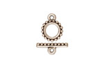 TierraCast Antique Silver (plated) Small Beaded Toggle Clasp 10mm, 15mm bar