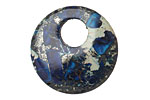 Midnight Blue Impression Jasper Coin Pendant 30mm