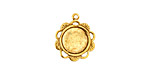 Stampt Antique Gold (plated) Spring Blossom Round Setting 9mm
