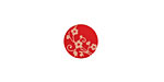 Lillypilly Red Floral Vine Anodized Aluminum Disc 11mm, 24 gauge