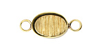 Brass Oval Bezel Link 19x15mm