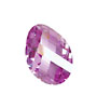 Lilac Faceted Twisted Oval 15x17mm