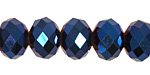 Metallic Cosmos Crystal Faceted Rondelle 14mm