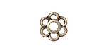 TierraCast Antique Brass (plated) 6 Petal Link 14mm