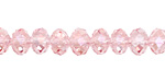 Light Rose AB Crystal Faceted Rondelle 8mm