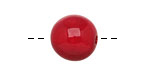 Tagua Nut Red Round 16mm