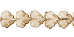 Czech Glass Vanilla Smoke Maple Leaf 10x13mm