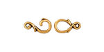 TierraCast Antique Gold (plated) Vine Hook & Eye Clasp 13x7mm