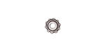 TierraCast Antique Silver (plated) Large Hole Beaded Bead Cap 3x7mm