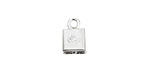 SilverSilk Silver (plated) Double Strand End Cap 12x8mm