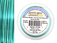Artistic Wire Silver Plated Seafoam Green 22 gauge, 10 yards