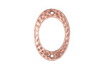 TierraCast Antique Copper (plated) Drilled Hammertone Oval Ring 24x16mm