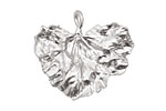 Ezel Findings Rhodium (plated) Cabbage Leaf Link 30x27mm