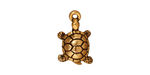 TierraCast Antique Gold (plated) Turtle Charm 11x18mm