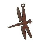 The Lipstick Ranch Rusted Iron Dragonfly Pendant 27x40mm