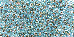TOHO Rainbow Aqua (with Gold Lining) Magatama 3mm Seed Bead