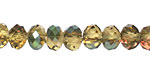 Iris Chartreuse Crystal Faceted Rondelle 6mm