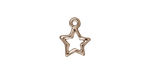 TierraCast Rhodium (plated) Open Star Charm 11x13mm