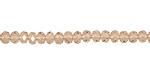 Champagne Crystal Faceted Rondelle 4mm