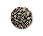 TierraCast Antique Brass (plated) Hammertone Disk Link 25mm