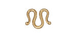 TierraCast Gold (plated) Classic M-Hook 19x13mm
