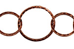 Antique Copper (plated) Hammered Ring Chain