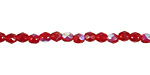 Czech Fire Polished Glass Garnet AB Round 3mm