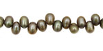 Silver Green Dancing Drops 6.5-8mm
