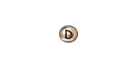 TierraCast Antique Rhodium (plated) Alphabet Bead "D" 7x6mm