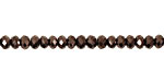 Oiled Bronze Crystal Faceted Rondelle 3mm