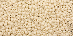 TOHO Opaque Frosted Light Beige Round 11/0 Seed Bead