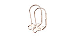 Nunn Design Sterling Silver (plated) Large Oval Leverback Earwire 11x17mm