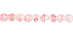 Czech Glass Crystal/Light Pink Round 6mm