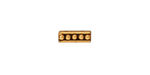 TierraCast Antique Gold (plated) Beaded 2-Hole Bar 11x4mm