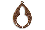 Vintaj Natural Brass Bohemian Teardrop 21x30mm